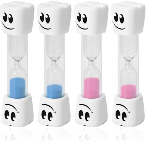 COYUN 4 Pcs Clessidra a Sabbia, Timer Per Clessidra, Timer da Cucina, Clessidre Colorato Timer dell'orologio,conto alla rovescia clessidra, Timer per Time Management (Rosa+Blu,2Minuti+3 Minuti)