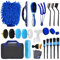 Camiraft 24 PCS Car Cleaning Kit, Car Detailing Kit for Cleaning Wheels, Interior, Exterior, Leather, Dashboard, Vents (Blue)