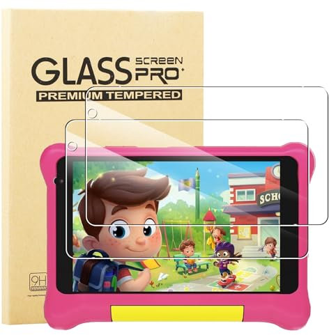 KUSINHOKA Vetro Temperato per Yicty Tablet Bambini/HotLight/Wqplo TK707 (7 Pollici), [2 Pezzi] Durezza 9H Pellicola Protettiva, [Anti-Graffio], [Senza Bolle], HD Trasparente Protezione Schermo