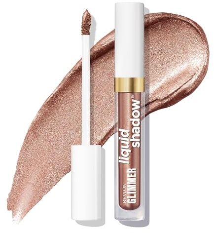 REVLON Glimmer Liquid Shadow – Sombra de Ojos Líquida Perlada en un solo Paso, 24H de Duración, Fórmula Ligera a Base de Agua, no Pegajosa y Oil‑resistant; no se Cuartea, Tono 208 STARSTRUCK, 3g