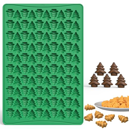 Jul silikonformer, mini jul chokladform, mini julgran silikon godisformar för godis kakor gelé gummi husdjur godis bakning