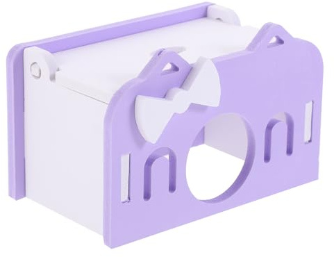 Cabilock Nido para Hámster Pequeño de Color Púrpura, Escondite de Jaula Resistente para Hamster y Roedores, Casa para Dormir y Jugar, Suministro para Mascotas Pequeñas, Tamaño Pequeño