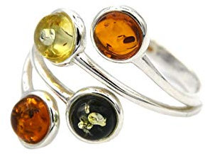 Ring Bernstein Bernsteinring Schmuck Damen silber 925 PMBER23