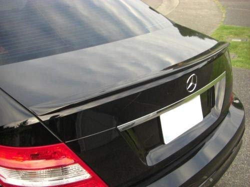 Tuning Fanatics Heckspoiler Lippe Schwarz Kofferraum W204 Mercedes C-Klasse (06/2011-06/2015) ABS Kunststoff, Primed for Painting, Selbstklebend