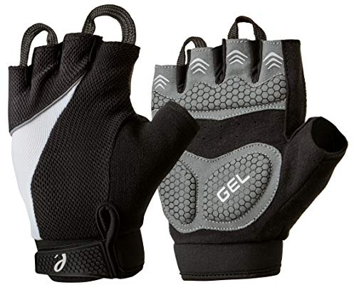 Elite Cycling Project Urban Cycling Gloves Fingerless Bike Gloves with 7mm Thick Gel Pads and Easy Off Finger Pulls (Black, Large)