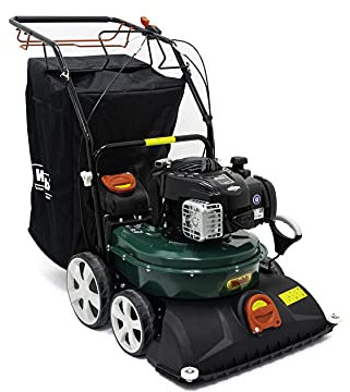 Webb WEWBVAC Walk Behind Self Propelled 196cc Petrol Vacuum, Blower & Shredder with 58cm Working Width and 150L Collection Bag - 3 Year Guarantee