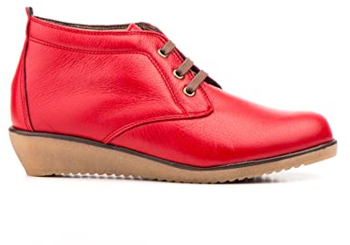 Botines mujer de piel con tacón o plataforma Botín cómodo de invierno y otoño Calzado artesanal de España tipo cuña o camperos en ante y cuero Elegantes e informales