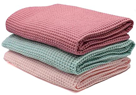 VmG-Store 3 x våffelpiké-set vardera, 0,5 m x 1,5 m, våffeltyg, 100 % bomullstyg, Tex Standard 100 (set 12, set om 3)