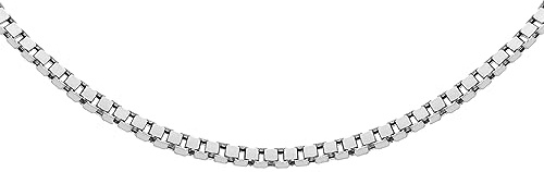 Amazon Essentials Collana a Catena in Argento Sterling a Forma di scatola 61 cm