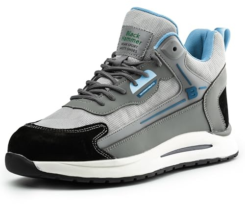Black Hammer Vapour Men's S1P SRC Water-Resistant Safety Trainers, 11 UK