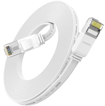 UGREEN Ethernet Cable 5M, Flat RJ45 LAN Gigabit Cat 6 Internet Cable | Pure Copper Core High-Speed 5000Mbps for 250Mhz/s Patch Cord Network Cable for Xbox PS5 PS4 Extender Router Modem