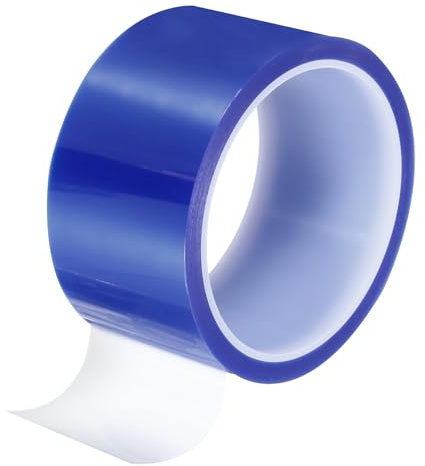 uxcell Nastro termico blu, 1 rotolo da 50 mm x 33 m, resistente alle alte temperature, per sublimazione, stampa in vinile a caldo, trasferimento di calore, circuito, nessun residuo