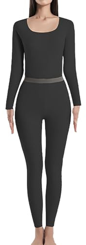 Ropa interior térmica para mujer: ropa interior de esquí para mujer, conjunto de ropa interior de una pieza, ropa interior térmica de invierno, ropa interior funcional que realza la figura, mono mono