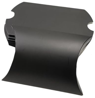 KEILEOHO 150 Stück Kissenschachtel Kraftpapier Schwarz mit Juteschnur, 13 x 8,8 x 3,5 cm Kleine Kissen Geschenkboxen für Hochzeit, Geburtstag, Festival, Party