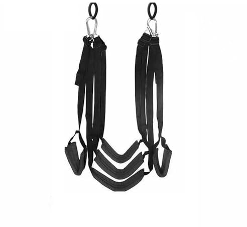 LDOZ Altalena sessuale, Altalena sessuale per porta con sedile e cinghie regolabili, Mobili sessuali, Giochi sessuali per adulti, Può contenere fino a 400 libbre(Black)
