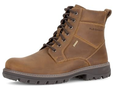 Pius Gabor Botas para hombre, botines, Gore Tex, Extragrip, látex intercambiable, forro de lana, cremallera, tabaco 18, 43 EU
