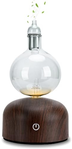 Lychee Difusor de Aceites Esenciales Inalámbrico Sin Agua, Funciona con Baterías, Difusor de Aromaterapia, Difusor de Aromaterapia, Enfriador Nebulosa con 2 Modos, Inicio Ciclo, Para Habitaciones de