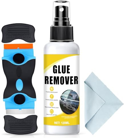 Decolle Etiquette, Dissolvant colle, Dissolvant Colle et Adhesif, Il se Dissout Rapidement et Convient Pour Éliminer les Résidus de Colle Sur Diverses Surfaces, 120ml