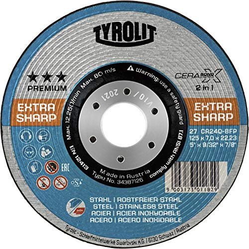 TYROLIT Schruppscheibe Cerabond x Premium*** 125 x 7 mm 2in1 Form 27 Inhalt: 5 Stück