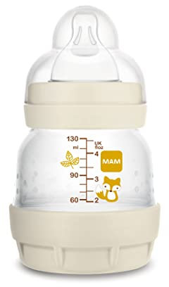 MAM Easy Start Anti-Kolik-Flasche mit SkinSoftTM Silikonsauger, 0+ Monate, 130 ml, neutral