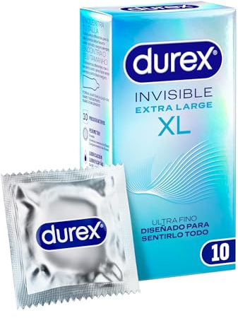 Durex Invisible XL Condoms Ultra Thin Designed To Maximize Sensations 10 XL Condoms