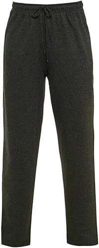 JMA Trading Men's Open Hem Jog Pants Plain Jogging Bottoms Fleece Pants Sports Trousers Jogging Bottoms Plus Size Small to 2XL (Charcoal, Medium)