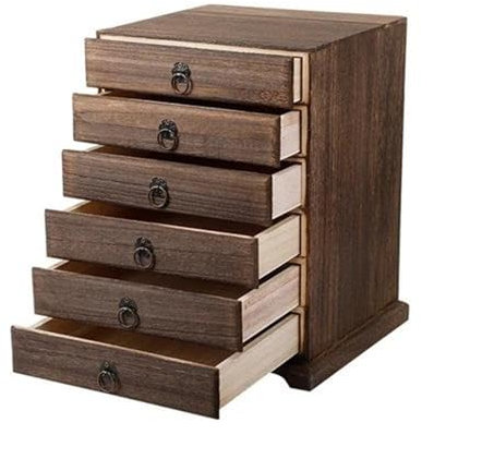 Smyckeskrin Organizer Flerlagers Trä Te Box Organizer Tepåse Förvaringsaskar Smyckeskrin Massivt trä Lådor Tebehållare Låda Organizer Örhängen Förvaring