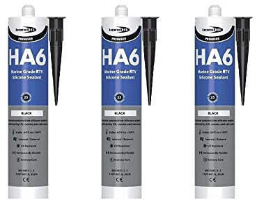 3X Bond It Black HA6 RTV Silicone Sealant Marine Aquarium Safe Water Fish Tank