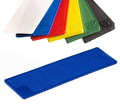 Flat Plastic Window Spacers, Glass Glazing Flat Packers, Width 32mm, Thicknes 1-6mm, Mix 200 PCS