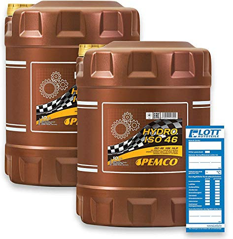 Pemco 2X 10L Hydrauliköl Hydro ISO 46 Mineralöl HLP 46 Schmieröl DIN 51424-2 Öl