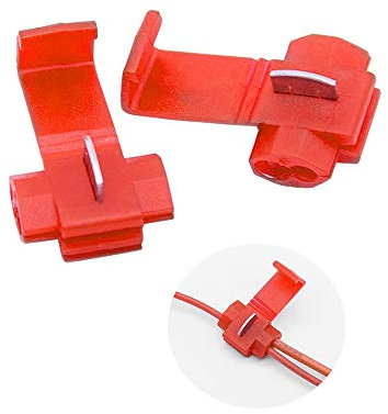Aiqeer 60 Piezas Conectores de Cable de Scotch Lock, Terminales de Empalme Crimp Electrical, Conectores Rápido Empalme Eléctricos (Rojo)