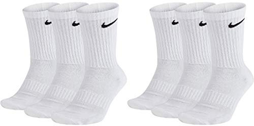 Nike Unisex Trainingssocken Everyday Cushioned Crew Socks SX7664 6 Paar, Größe:34-38, Artikel:-100 white