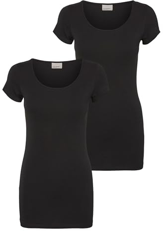 VERO MODA Female Top VMMAXI My Soft SS Long U-Neck 2 PCK