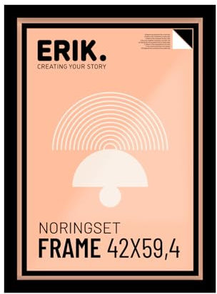 Grupo Erik A2 Picture Frame - Black Photo Frames Wall, Large Picture Frames A2, Family Photo Frame, Art Wall Decor - New Home Gifts, Home Decor Gifts