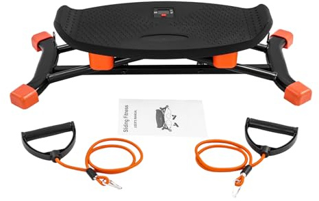 Appareil de ski d'intérieur, planche de surpiqûre pour la maison avec 2 bandes de résistance, écran intelligent et lecteur antidérapant pour maisons, gymnases, bureaux, etc