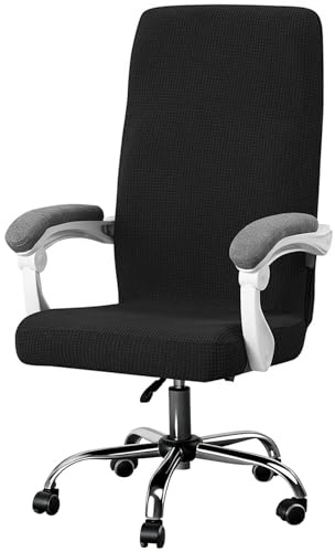 FAELNK Funda para Silla de Oficina Elástica Funda Silla Oficina Universal Desmontable Ajustables Office Chair Cover Cremallera para Sillas de Computadora Sillas de Escritorio