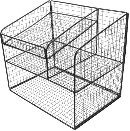 CIYODO Estante de Almacenamiento telefónico Organizador de Archivos de Escritorio Clasificador Organizador de Papel Black