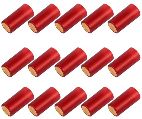 Housoutil 100 Pièces Capsules Thermorétractables pour Bouteilles de Vin PVC Film Scellant Flexible pour Maison Brassage et Cave