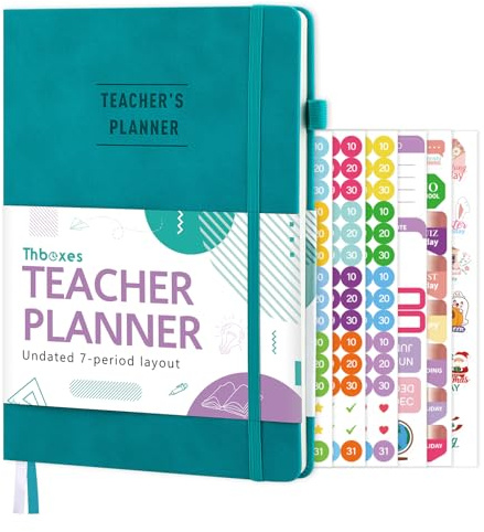 Teacher Planner, Undated Teachers Lesson Plan Book Hardcover, Blue