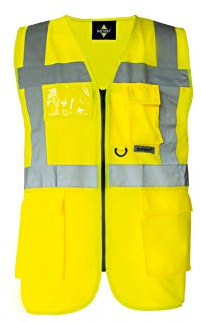 Warnweste - Multifunktion, mit Taschen, Gelb