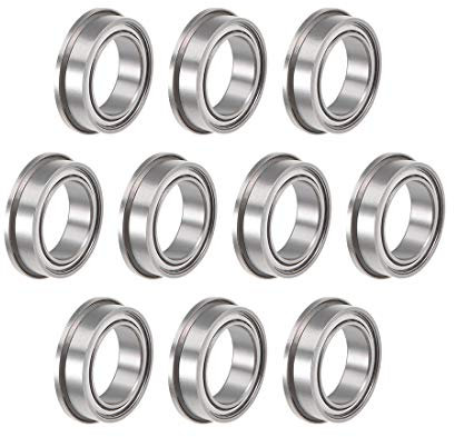 Sourcing Map F6700ZZ Flanschkugellager 10 x 15 x 4 mm, geschirmtes Chromstahl-Kugellager 10 Stück