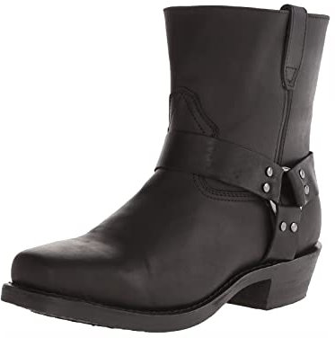 ZEARLY Herren Stiefel Spitze Motorrad Stiefeletten Vintage Westernstiefel Modische Ankle Boots,Schwarz,43 EU