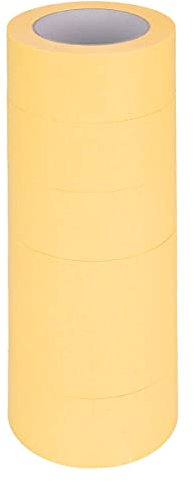 verpacking Lot de 6 rouleaux de ruban de masquage crêpe de 50 m de long - Largeur : 50 mm - Pour peintre, artisanat