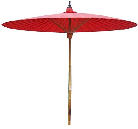 NOALED Parasol 2M Bambou Jardin, Anti-Ultraviolet, Parapluie de Patio Imperméable, Plage Extérieure