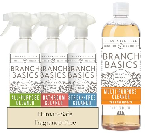 Branch Basics Surface Cleaning Kit: 33.8 oz Concentrate, Refillable Bottles
