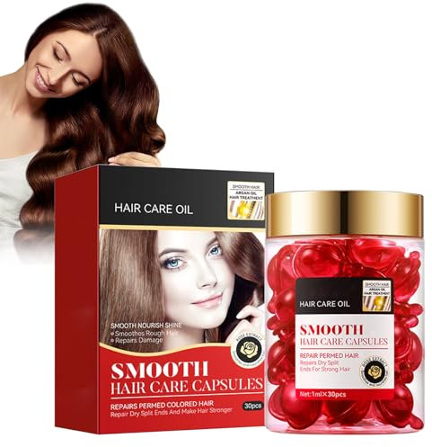 Eazerom 11 Siero Trattamento Capelli, Capsule per la Cura dei Capelli, Siero Olio per Capelli, 30 Capsule per la Cura dei Capelli, Serum Idratante Anti-Crespo per Riparazione