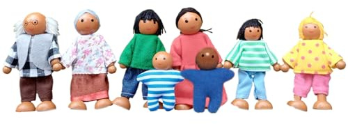 Minifigurer Människor - Söta Dockhustillbehör Familjeuppsättning, Detaljerade Miniatyrdockhusfamiljekaraktärer Låtsaslek Och Fantasifulla Rollspel, Perfekt Barn Pojkar Flickor Barn Dagis
