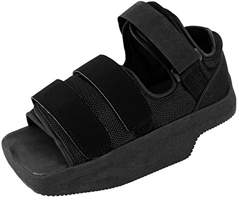 Zapato post-quirúrgico talo, Cuña invertida, Cierre de velcro, Talla 37,5-39,5, Color Negro