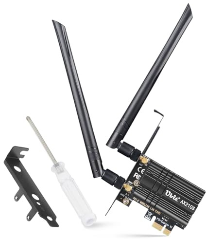 Ubit WiFi Card 6E 5400Mbps for Intel (6GHz&5Ghz&2.4GHz) PCIe WiFi Card, BT 5.3, PCIe Network Card with OFDMA,Ultra-Low Latency, Supports Windows 10/11 (64bit)