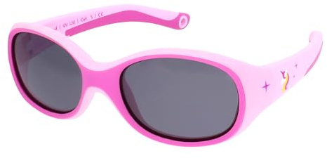 ActiveSol Gafas de sol para niños de 2 a 6 años, protección UV, polarizadas, flexibles, para niños, Rosa | Real Unicorn, talla única